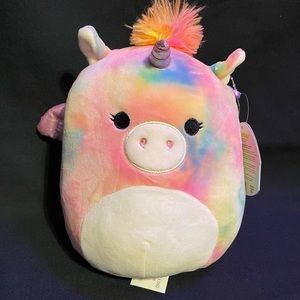 Squishmallow JAIME The tie dyed Rainbow Pegasus 8” NWT.